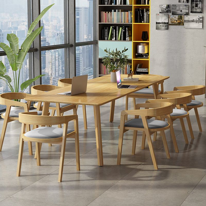 Solid Wood Contemporary Rectangular Dining Table Wood Top Table with 4 Legs Clearhalo ' dining_table' 'Dining Tables & Seating' 'Dining Tables' 'furn' 'furn_dining_table' 'Furniture' 'furniture_dining_table' 'Kitchen & Dining Furniture' 'kitchen&dining_furn' 'kitchen' 'kitchen_dining_table' 1200x1200_19109782-1442-4481-ba61-0dc29e016163