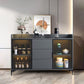 Sideboard in legno ingegnerizzato in stile glam con cassetti e conservazione