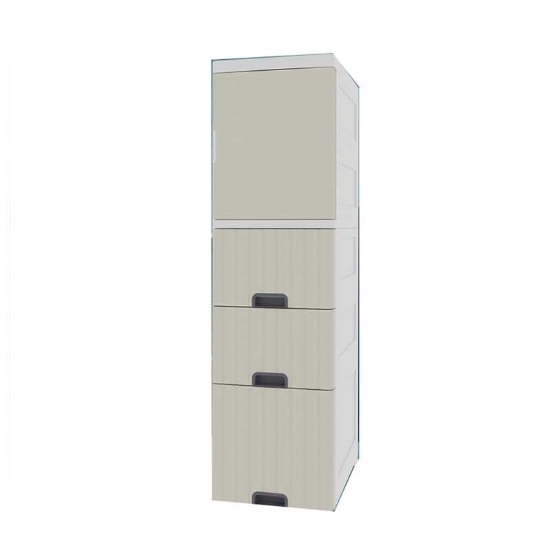 1/2-Tür-Nachttisch in Weiß/Grau/Beige 11,81 "W x 15,75" D am Nachtschrank mit Rollen
