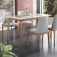 Rectangle Mid-Century Modern Dining Table Sintered Stone Table with 4 Solid Wood Legs Clearhalo ' dining_table' 'Dining Tables & Seating' 'Dining Tables' 'furn' 'furn_dining_table' 'Furniture' 'furniture_dining_table' 'Kitchen & Dining Furniture' 'kitchen&dining_furn' 'kitchen' 'kitchen_dining_table' 1200x1200_19140343-5610-46be-aff3-62a4d5e987a6