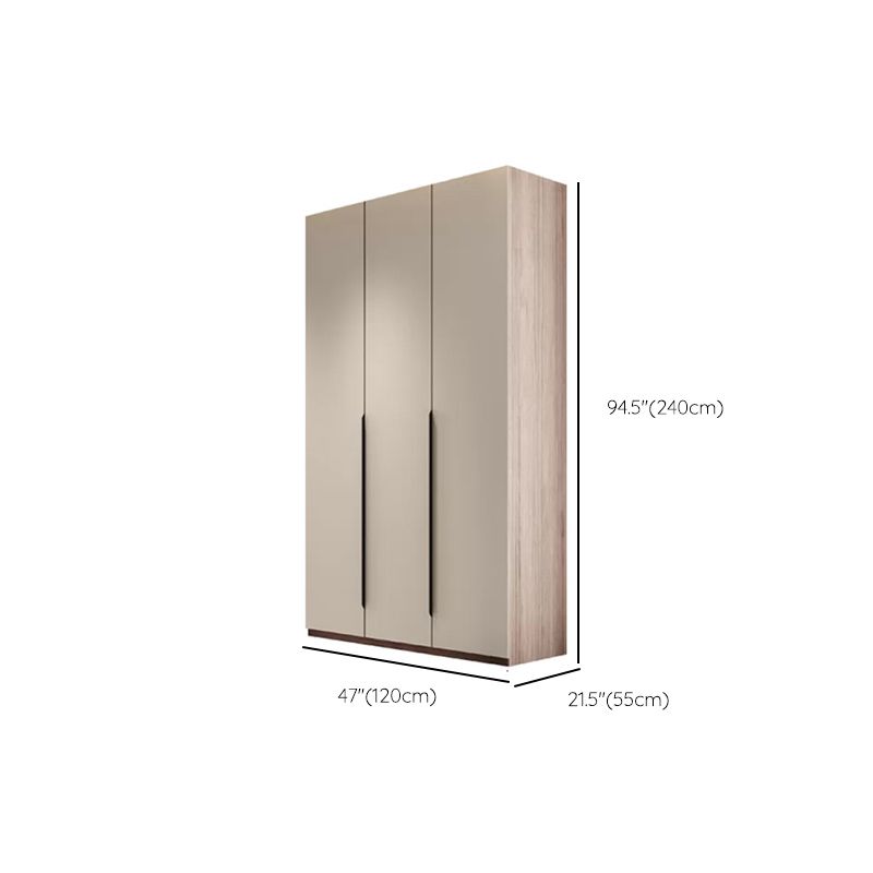 Hinged Storage Cabinet Modern Wardrobe Armoire with Garment Rod Clearhalo 'Armoires & Wardrobes' 'armoires_wardrobes' 'Bedroom Furniture' 'furn' 'furn_armoires_wardrobes' 'Furniture' 1200x1200_1915d304-8fad-4281-a7db-8038d40d3c31
