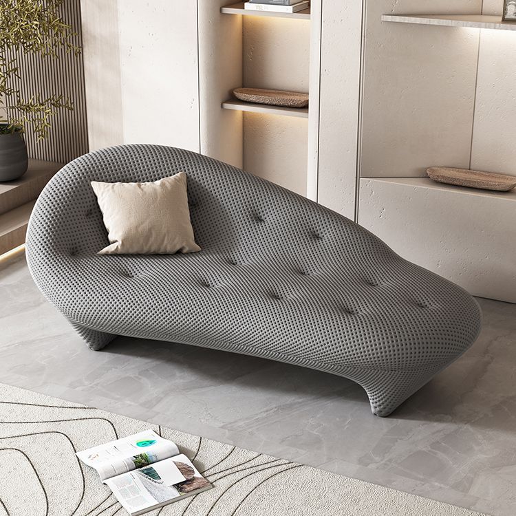 Silla de salón de color sólido con chaise de pino de estilo moderno con un brazo