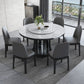 Modern Sintered Stone Table Pedestal Dining Table for Dining Room