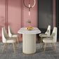 Glam 1/2/5/7 Pieces Dining Set Sintered Stone Dining Table Set with PU Leather Chairs Clearhalo 'Dining Room Sets' 'Dining Tables & Seating' 'dining_room_set' 'furn' 'furn_dining_room_set' 'Furniture' 'furniture_dining_room_set' 'Kitchen & Dining Furniture' 'kitchen&dining_furn' 'kitchen' 1200x1200_1916141d-b2be-45fd-abd7-82a4b337cd88