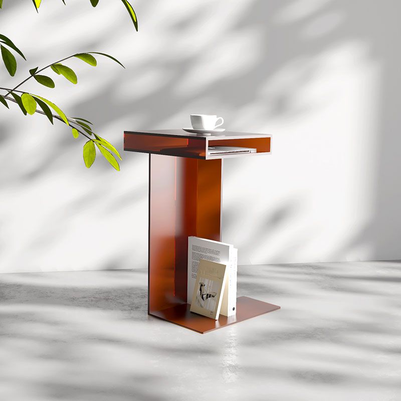 Zeitgenössische offene vertikale Bücherregal Acryl -Bücherregal für das Heimbüro