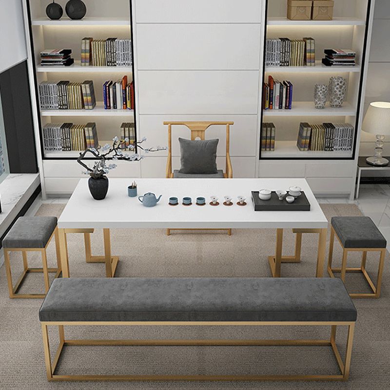 Contemporary Rectangle Upholstered Bench Home Seating Bench in Gray with Legs Clearhalo 'Benches' 'Chairs & Seating' 'furn' 'furn_benches' 'Furniture' 'Living Room Furniture' 1200x1200_191646f7-3e1d-4bd4-830b-dc89cd37d44e