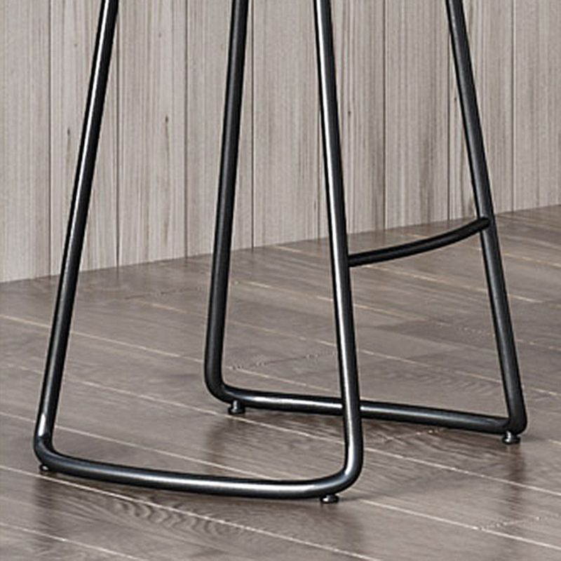 Wood Modern Bar Stool Backless Natural Contoured Seat Stool with Iron Legs Clearhalo 'Bar Furniture' 'Bar Stools' 'bar_stools' 'furn' 'furn_bar_stools' 'furniture_bar_stools' 'Kitchen & Dining Furniture' 'kitchen&dining_furn' 'kitchen' 'kitchen_furn' Furniture' 1200x1200_19165043-ad7e-464a-be0b-37501cea8b52