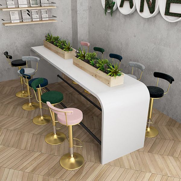 Scandinavian Metal Barstool Fabric Upholstered Counter Stool in Matte Finish for Indoor Clearhalo 'Bar Furniture' 'Bar Stools' 'bar_stools' 'furn' 'furn_bar_stools' 'Furniture' 'Kitchen & Dining Furniture' 1200x1200_1917fa70-7f8d-4a5e-bd70-b586e5940a78