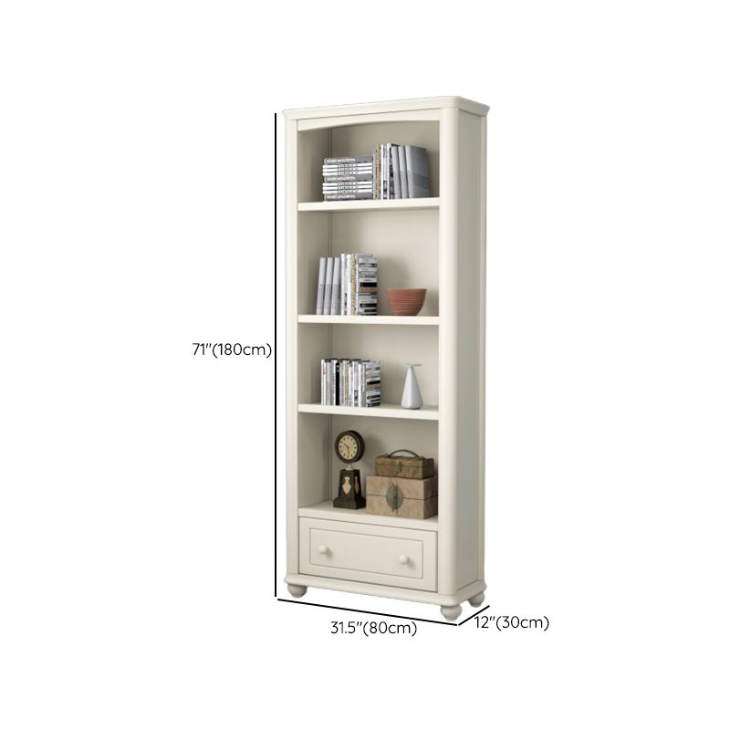Wood Standard Bookshelf White Contemporary Bookcase with Shelves Clearhalo 'Bookcases' 'furn' 'furn_bookcases' 'Furniture' 'Office Furniture' 1200x1200_19184772-5cad-45aa-920b-29bf3d9e36e5