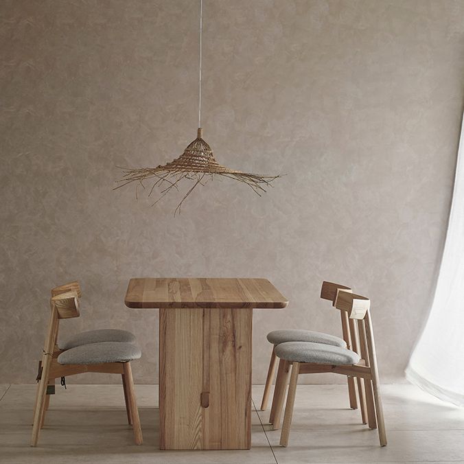 Modern Pine Solid Wood Table for Restaurant Rectangle Dining Table with Trestle Base Clearhalo 'Dining Tables & Seating' 'Dining Tables' 'dining_table' 'furn' 'furn_dining_table' 'Furniture' 'furniture_dining_table' 'Kitchen & Dining Furniture' 'kitchen' 'kitchen_dining_table' 1200x1200_1918be84-31e6-45fc-902c-115e482360a4