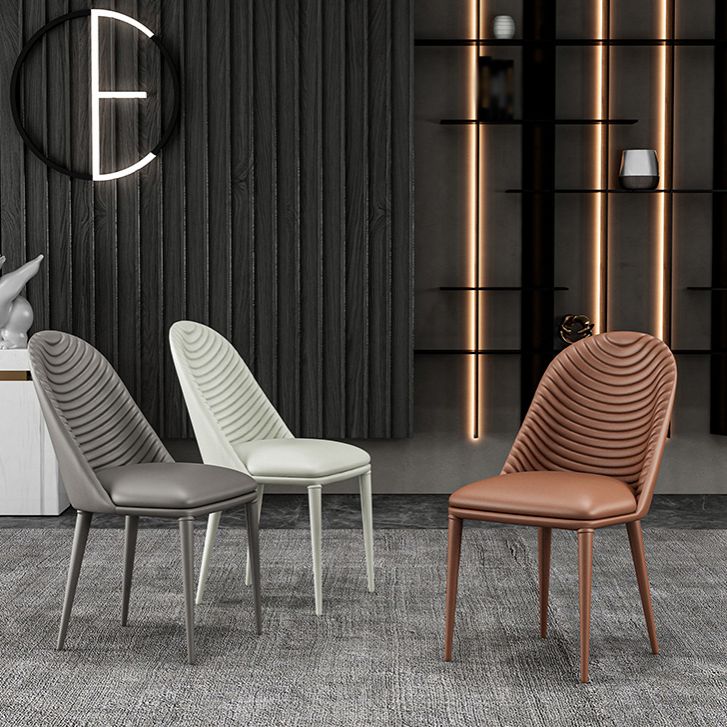 Designer Style Parsons Home Side Matte Finish Leather Dining Chair Clearhalo ' kitchen&dining_furn' 'Dining Chairs' 'Dining Tables & Seating' 'dining_chair' 'Furniture' 'furniture_dining_chair' 'Kitchen & Dining Furniture' 'kitchen' 1200x1200_1919377d-3988-46f1-a1da-742f4dc86e80