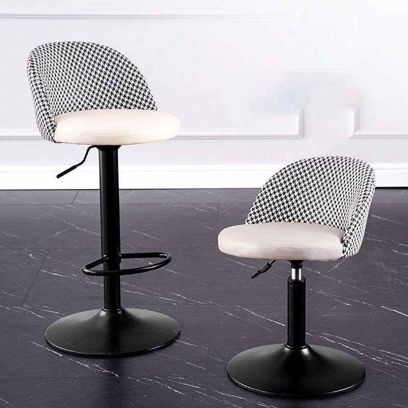 Modern Style Bar-stool with Adjustable Height Footrest Metal Leg for Counter Bar Clearhalo 'Bar Furniture' 'Bar Stools' 'bar_stools' 'furn' 'furn_bar_stools' 'furniture_bar_stools' 'Kitchen & Dining Furniture' 'kitchen&dining_furn' 'kitchen' 'kitchen_furn' Furniture' 1200x1200_1919ca2d-91d5-4ddf-9b0c-23d0960ef717