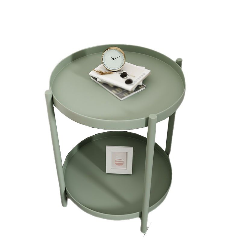 Modern Style Metal Table Top Metal Steel Base Round Side Table