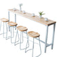 Glam Style 1/2/4/5 Pieces Bar Table Set Rectangle Bar Table with High Metal Stools