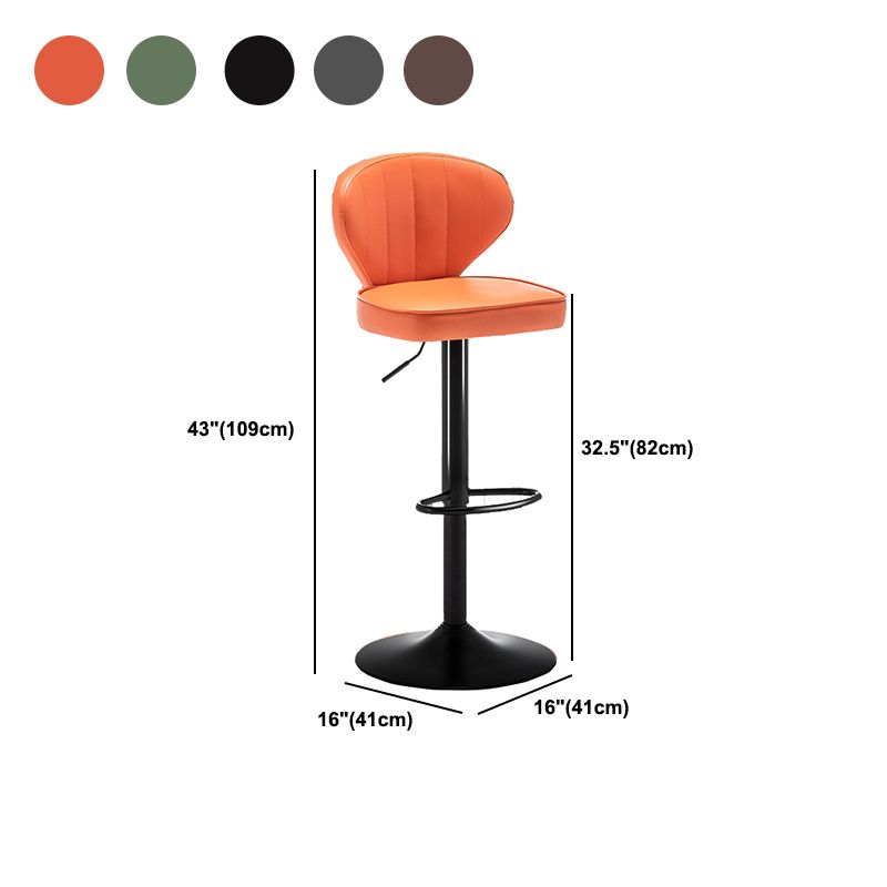 Home Swivel verstelbare hoogte Krukkruk Moderne matte afwerking Lederen barstool