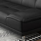 75"Modern Minimalist Armless Foldable Sleeper Leather Settee Clearhalo 'furn' 'furn_sofas' 'Furniture' 'furniture_sofas' 'kitchen' 'kitchen_sofas' 'Living Room Furniture' 'Sofa' 'sofas' 1200x1200_191fda7f-53c9-40d5-9cbb-df7987416737