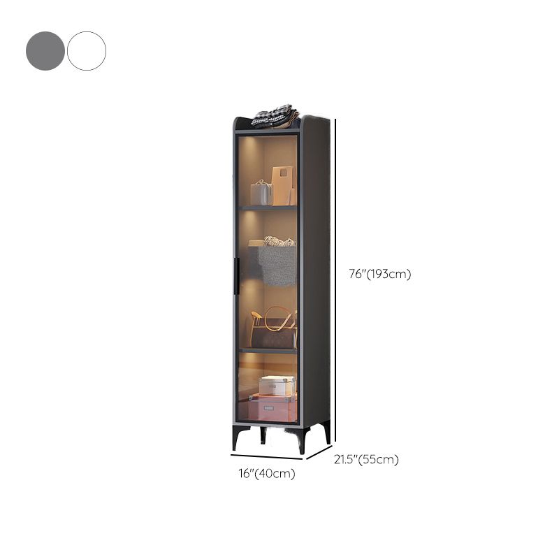 Contemporary Wood Frame Wardrobe Freestanding Wardrobe with Glass Doors Clearhalo 'Armoires & Wardrobes' 'armoires_wardrobes' 'Bedroom Furniture' 'furn' 'furn_armoires_wardrobes' 'Furniture' 1200x1200_1920148c-b350-4763-a4f7-7cada4a58094