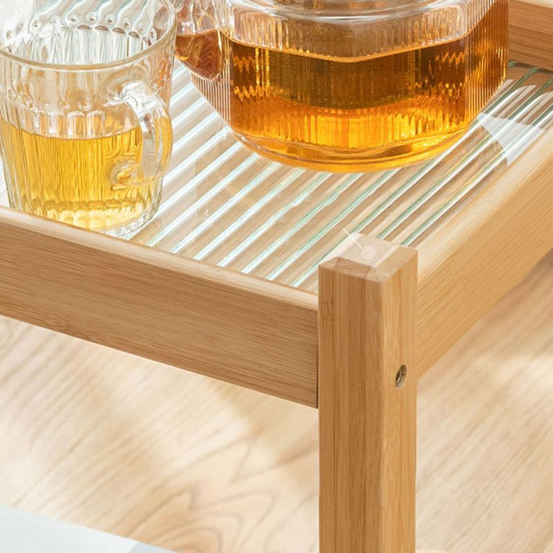 11" Wide Contemporary Corner Table Storage Clear Double Tier Accent Side Table Clearhalo 'Coffee & Accent Tables' 'End & Side Tables' 'end_side_tables' 'furn' 'furn_end_side_tables' 'Furniture' 'Living Room Furniture' 1200x1200_1921bf30-f8e3-4e6e-81c7-1a3d20b8d518