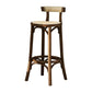 Contemporary Round Footrest Bar Stool Solid Wood Rattan Bar Stool Clearhalo 'Bar Furniture' 'Bar Stools' 'bar_stools' 'furn' 'furn_bar_stools' 'Furniture' 'Kitchen & Dining Furniture' 1200x1200_19225de6-b611-4810-9479-fb7f391232f2