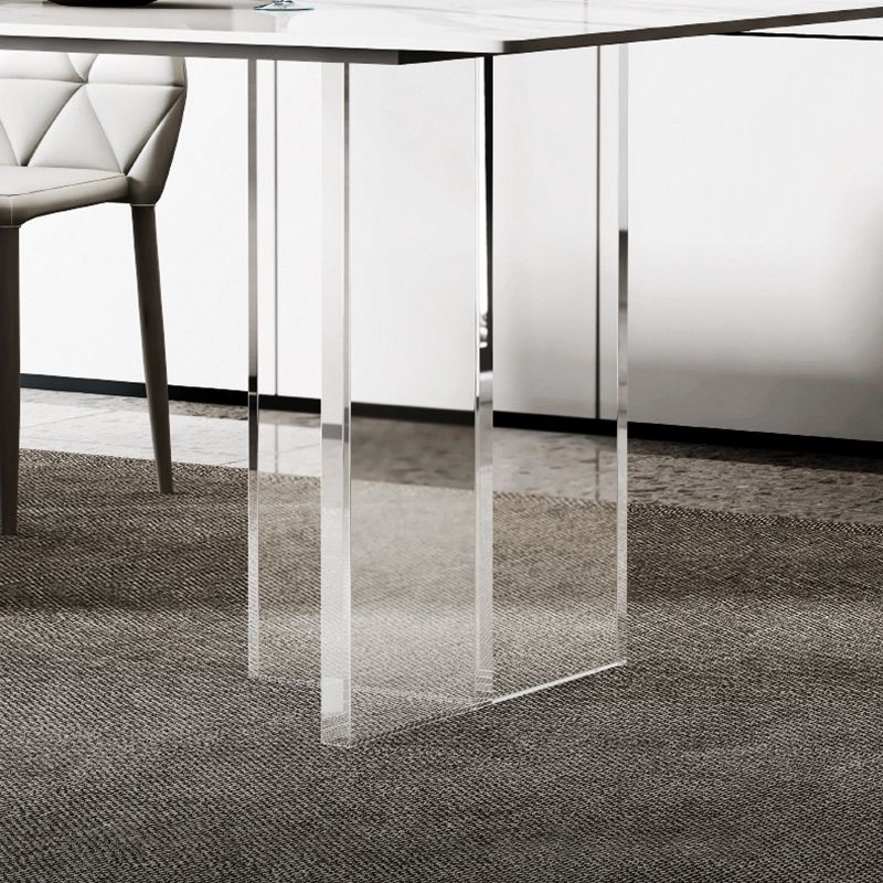 Modern Rectangle Sintered Stone Table Set 1/4/5/6/7/8 Pieces Dining Set Clearhalo 'Dining Room Sets' 'Dining Tables & Seating' 'dining_room_set' 'furn' 'furn_dining_room_set' 'Furniture' 'Kitchen & Dining Furniture' 1200x1200_19227323-7662-4f96-9c52-7806f5aba6a1