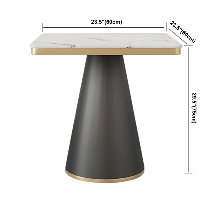 Traditional Luxury Style Dining Table White Sintered Stone Table with Black Frame Clearhalo ' dining_table' 'Dining Tables & Seating' 'Dining Tables' 'furn' 'furn_dining_table' 'Furniture' 'furniture_dining_table' 'Kitchen & Dining Furniture' 'kitchen&dining_furn' 'kitchen' 'kitchen_dining_table' 1200x1200_19230f8d-3138-4827-80f1-e3c281029698
