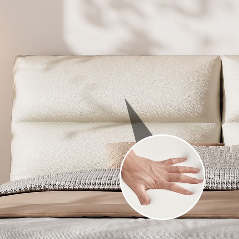 Modern gestoffeerd hoofdeinde rechthoekig paneel massief houten bedframe