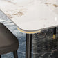 Juego de muebles de comedor nórdicos, mesa rectangular de piedra sinterizada, sillas sin brazos, 1/2/5/7 piezas