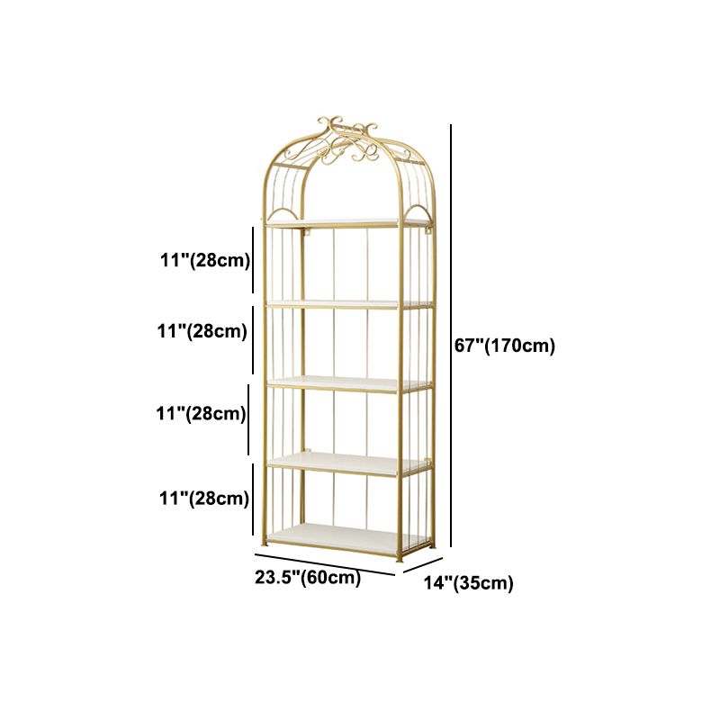 Glam Style Gold Bookshelf Metal Open Shelf Bookcase for Home Clearhalo 'Bookcases' 'furn' 'furn_bookcases' 'Furniture' 'furniture_bookcases' 'Office Furniture' 1200x1200_1923beca-fdbe-44cc-9b67-155d97660ceb