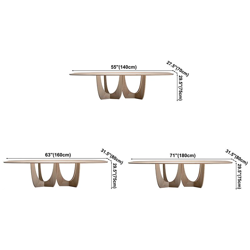 Rectangle Wood Color Dining Table Solid Wood Table Contemporary with Double Pedestal Clearhalo ' dining_table' 'Dining Tables & Seating' 'Dining Tables' 'furn' 'furn_dining_table' 'Furniture' 'furniture_dining_table' 'Kitchen & Dining Furniture' 'kitchen&dining_furn' 'kitchen' 'kitchen_dining_table' 1200x1200_192598e4-feff-4230-b4bf-6a91dd3da12c