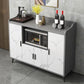 MODERNA STONE MODERNA 38,5 "H Server buffet per sala da pranzo sideboard con archiviazione aperta
