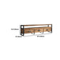 Brown Media Console mit Regalen Industriekiefern Holz Top -TV -Medienstand