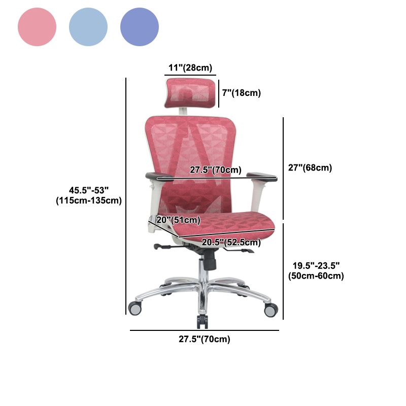 Contemporary Arm Chair Adjustable Arms Tilt Mechanism Pillow Included Office Chair Clearhalo 'furn' 'furn_office_chair' 'Furniture' 'Office Chairs' 'Office Furniture' 'office_chair' 1200x1200_1927cabf-d77f-4897-9df5-6da617030294