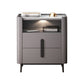 22 inch H Nightstand Moderne Open opbergsteen Top 2-ladel nachttafel met benen