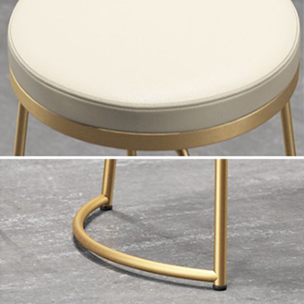 Contemporary Metal Barstool Faux Leather Backless Counter Stool with Iorn 4 Legs Clearhalo 'Bar Furniture' 'Bar Stools' 'bar_stools' 'furn' 'furn_bar_stools' 'Furniture' 'Kitchen & Dining Furniture' 1200x1200_19288733-d254-47b9-b040-6954768e071a
