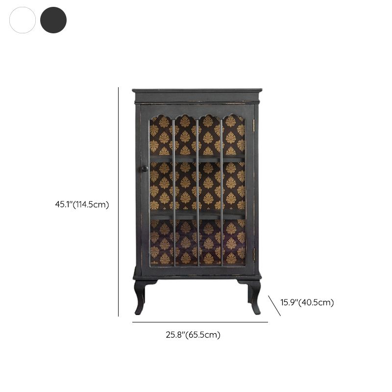 Traditional Curio Cabinet Solid Wood Glass Doors Display Stand Clearhalo 'Display & China Cabinets' 'display_china_cabinets' 'furn' 'furn_display_china_cabinets' 'Furniture' 'Kitchen & Dining Furniture' 1200x1200_19298b8c-4490-42d1-bb24-deecb86874c7