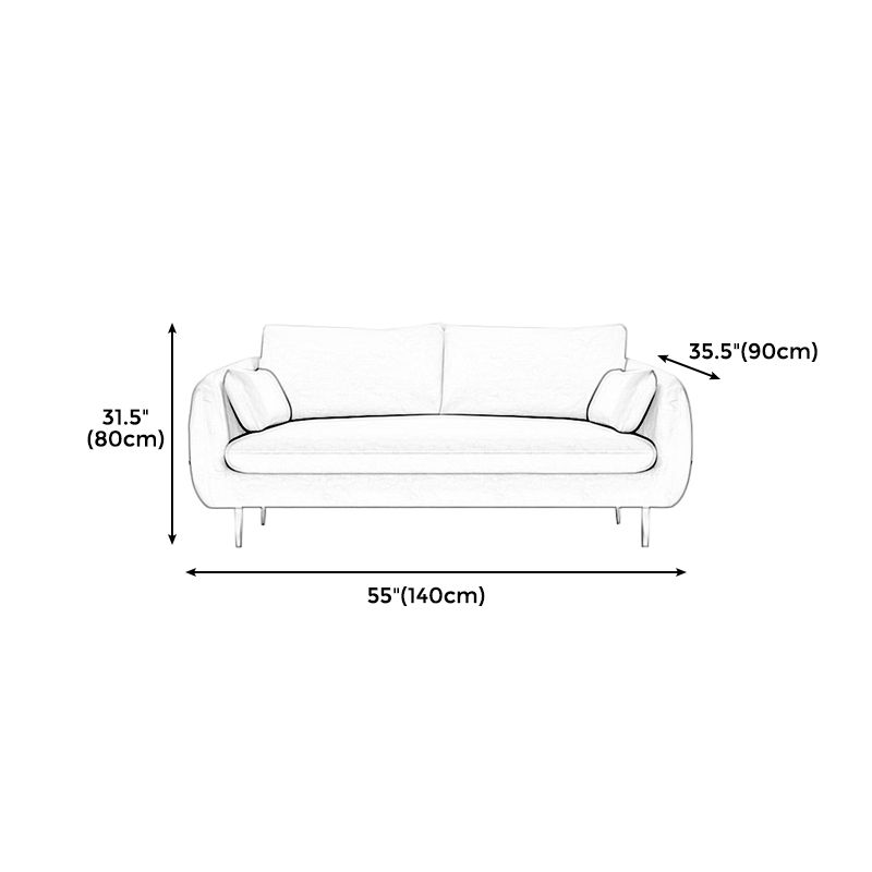 Modern Standard Cushions Sofa 25.5"W Square Arm Sofa with Bolster Pillows for Living Room Clearhalo 'furn' 'furn_sofas' 'Furniture' 'furniture_sofas' 'kitchen' 'kitchen_sofas' 'Living Room Furniture' 'Sofa' 'sofas' 1200x1200_1929d746-aaf4-4471-b2a5-1fc437aa3a41