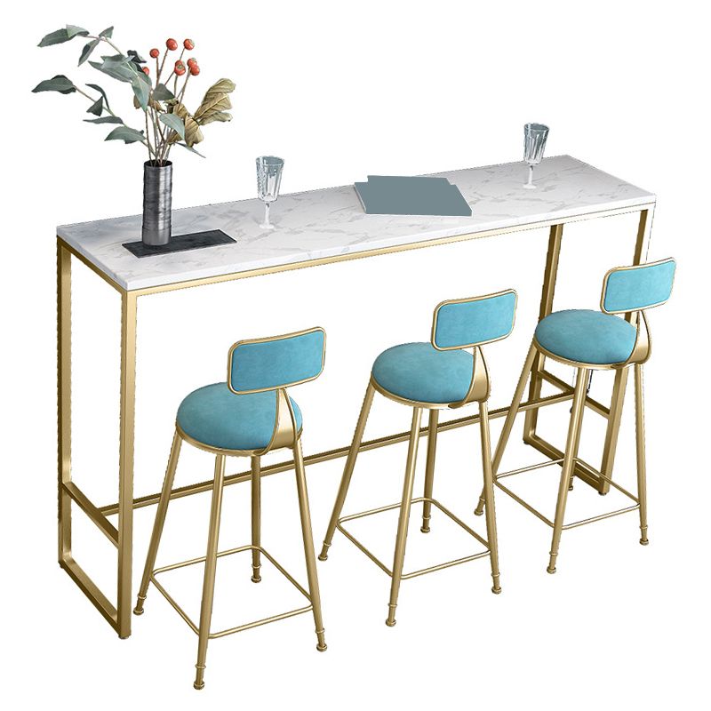Glam Round Bar Stools Armless Backrest Dining Stools with Cushion Clearhalo 'Bar Furniture' 'Bar Stools' 'bar_stools' 'furn' 'furn_bar_stools' 'Furniture' 'Kitchen & Dining Furniture' 1200x1200_192aa273-791c-45ab-a8fe-7566018bdbbb