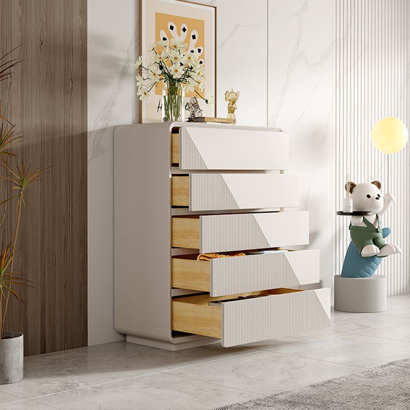 ベッドルーム用に含まれるモダンな木製の白い貯蔵箱の引き出し