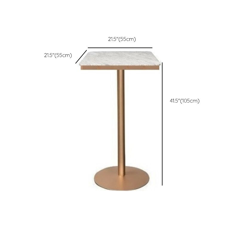 Glam Style Fixed Bar Table Set 1/3 Pieces Faux Marble Counter Table Set Clearhalo 'Bar Furniture' 'furn' 'furn_home_bar_bar_sets' 'Furniture' 'Home Bars & Bar Sets' 'home_bar_bar_sets' 'Kitchen & Dining Furniture' 1200x1200_192b4545-0b1c-46c4-8c72-91b14eb5d76a