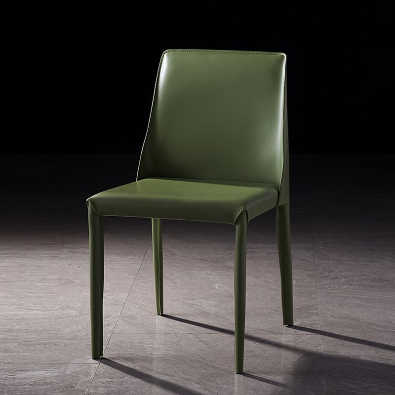 Modern Dining Room Armless Dining Chairs Multicolor Leather Side Chair Clearhalo ' kitchen&dining_furn' 'Dining Chairs' 'Dining Tables & Seating' 'dining_chair' 'furn' 'furn_dining_chair' 'Furniture' 'furniture_dining_chair' 'Kitchen & Dining Furniture' 'kitchen' 1200x1200_192bfbff-88c0-444d-8d6c-c0363885102e