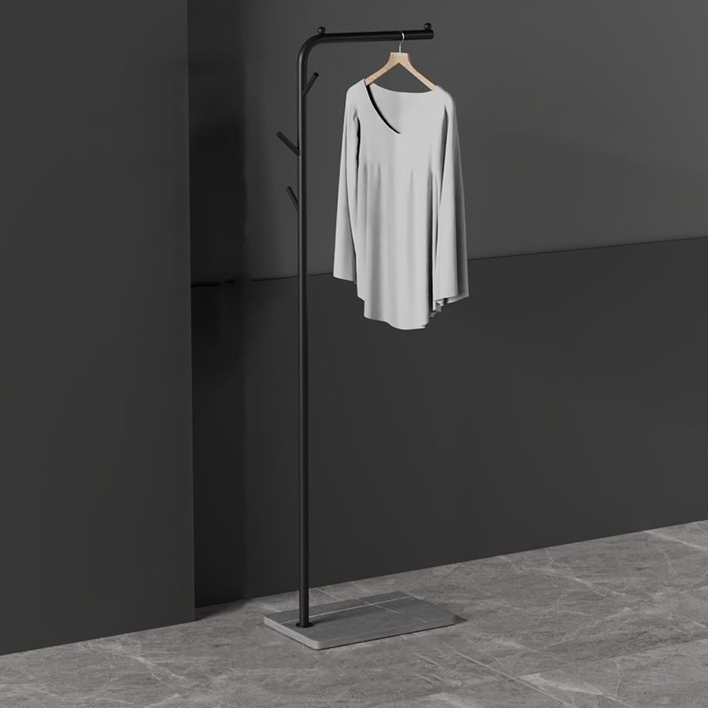 Contemporary Hall Tree Metal Hanging Rail and Hooks Entry Hall Tree Clearhalo 'Entry & Mudroom Furniture' 'furn' 'furn_hall_tree_coat_racks' 'Furniture' 'Hall Trees & Coat Racks' 'hall_tree_coat_racks' 1200x1200_192c13e4-c582-4417-b575-f170e5e4b355