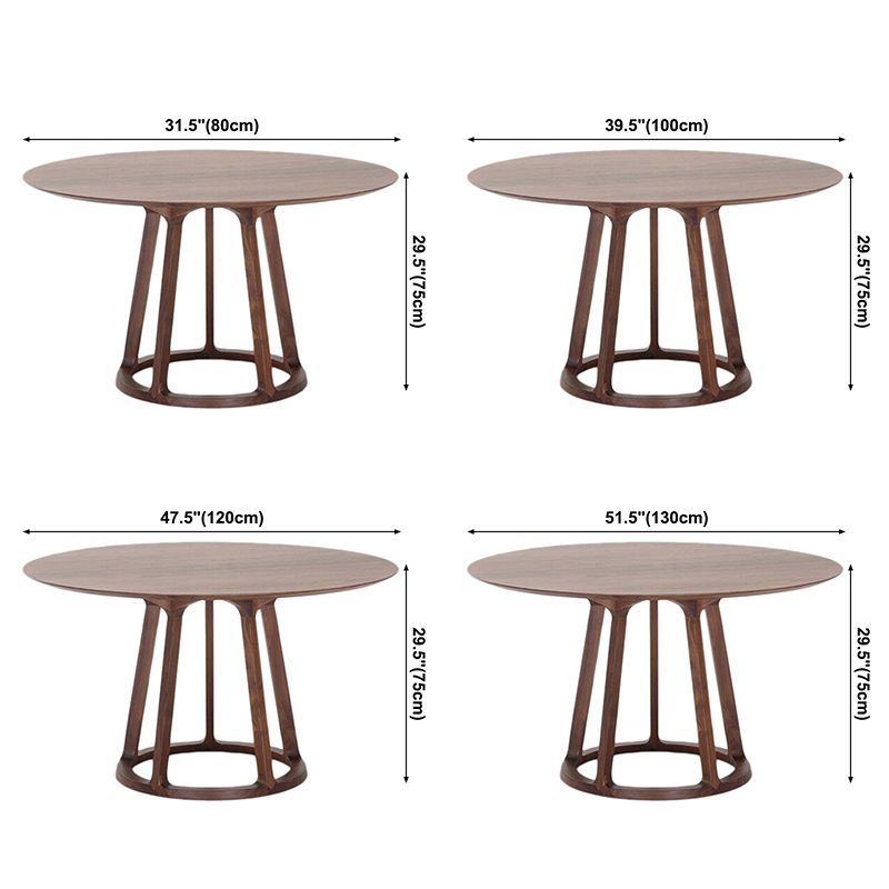 Round Pedestal Casual Dining Table Wood Color Fixed Table with Solid Wood Clearhalo ' dining_table' 'Dining Tables & Seating' 'Dining Tables' 'furn' 'furn_dining_table' 'Furniture' 'furniture_dining_table' 'Kitchen & Dining Furniture' 'kitchen&dining_furn' 'kitchen' 'kitchen_dining_table' 1200x1200_192c92d3-4ae2-4444-b554-86dcb1809f68