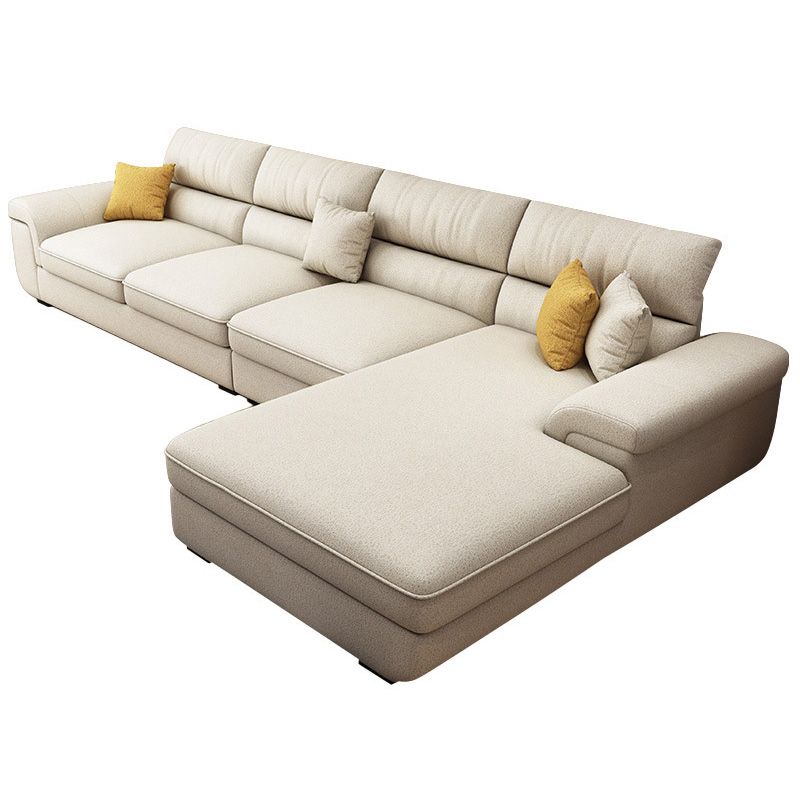 Casual Removable Cushions Sectionals 37.4"H Pillow Top Arm Sofa with 4 Pillows Clearhalo 'Furniture' 'furniture_sectionals' 'kitchen' 'kitchen_sectionals' 'Living Room Furniture' 'Sectionals' 1200x1200_192cf611-6ef8-4b88-ae26-31952ff7c569