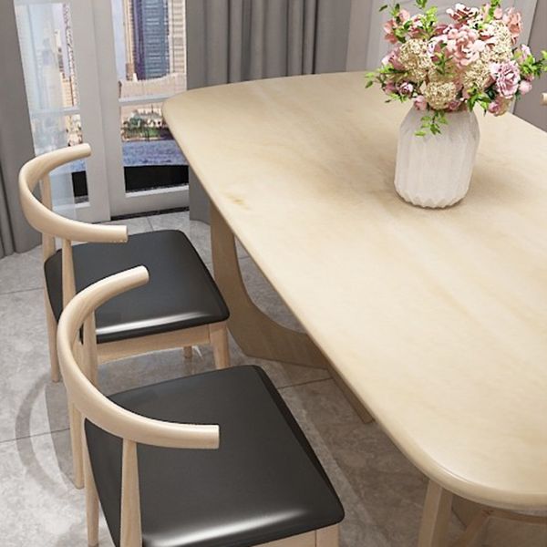 Modern Pine Wood Table for Restaurant Dining Table with Double Pedestal Base Clearhalo ' dining_table' 'Dining Tables & Seating' 'Dining Tables' 'furn' 'furn_dining_table' 'Furniture' 'furniture_dining_table' 'Kitchen & Dining Furniture' 'kitchen&dining_furn' 'kitchen' 'kitchen_dining_table' 1200x1200_192f3801-5e62-4ca8-867d-1946ac86db12