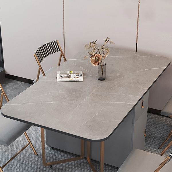 Modern Dining Table Sintered Stone Drop-Leaf Dining Table for Home Use Clearhalo ' dining_table' 'Dining Tables & Seating' 'Dining Tables' 'furn' 'furn_dining_table' 'Furniture' 'furniture_dining_table' 'Kitchen & Dining Furniture' 'kitchen&dining_furn' 'kitchen' 'kitchen_dining_table' 1200x1200_192f39e2-c1fb-487d-84c1-fa3e8ae421d5