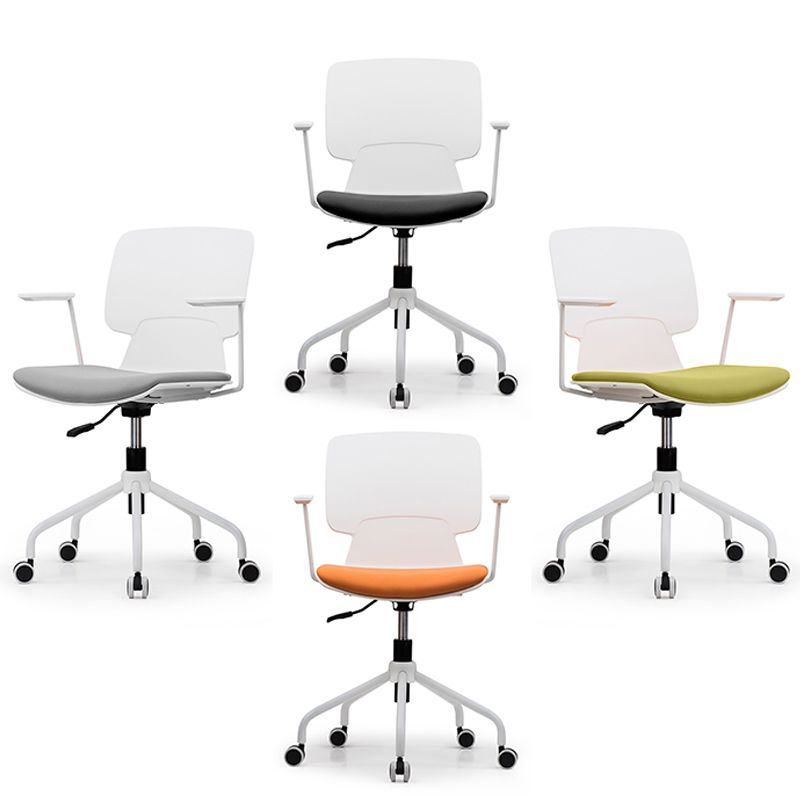 Silla de escritorio moderna brazos fijos tapizados sin silla angustiante