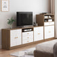 Mobile porta TV in legno in stile scandinavo, consolle porta TV con ripiani e ripiani