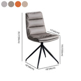 Industrial Style Solid Back Armless Chairs Microfiber Leather Dining Chairs (Set of 4) Clearhalo ' kitchen&dining_furn' 'Dining Chairs' 'Dining Tables & Seating' 'dining_chair' 'furn' 'furn_dining_chair' 'Furniture' 'furniture_dining_chair' 'Kitchen & Dining Furniture' 'kitchen' 1200x1200_19300e73-ea20-418c-abd4-95bfcdf40d24