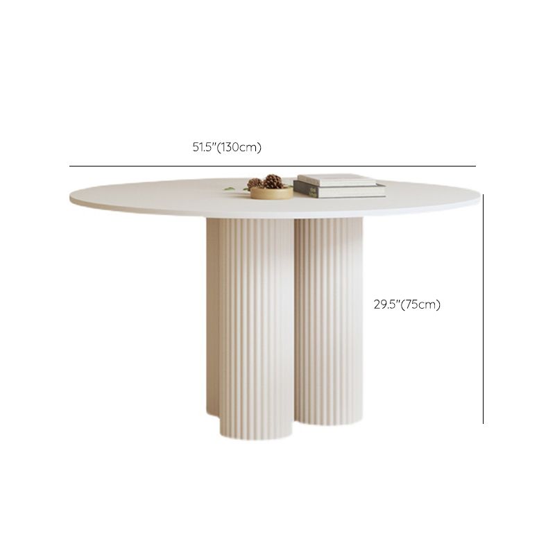 Contemporary Round Dining Table Stone Dinner Table with 3 Legs Clearhalo 'Dining Tables & Seating' 'Dining Tables' 'dining_table' 'furn' 'furn_dining_table' 'Furniture' 'Kitchen & Dining Furniture' 1200x1200_193026f4-7523-4e78-8fc4-6ba91ea18cb6