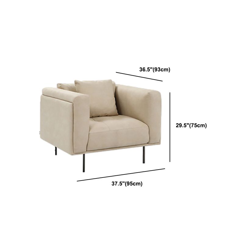 White Tuxedo Arm Sofa Contemporary Sofa with Bolster Pillows for Living Room Clearhalo 'furn' 'furn_sofas' 'Furniture' 'Living Room Furniture' 'Sofa' 'sofas' 1200x1200_19316407-ea7f-4b7a-92e7-25e755d497da